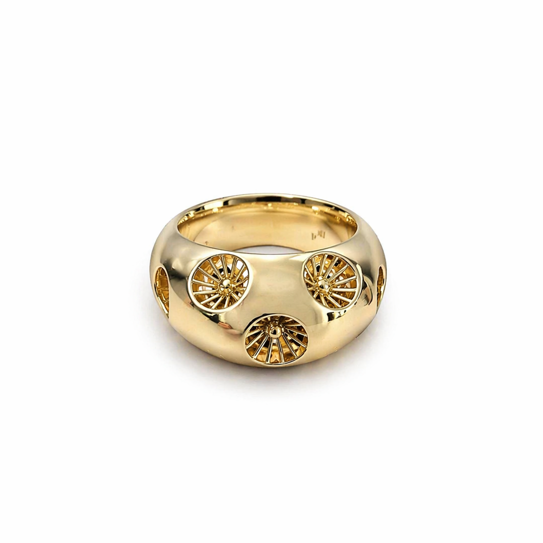 Women's 10K Gold Circle Ring