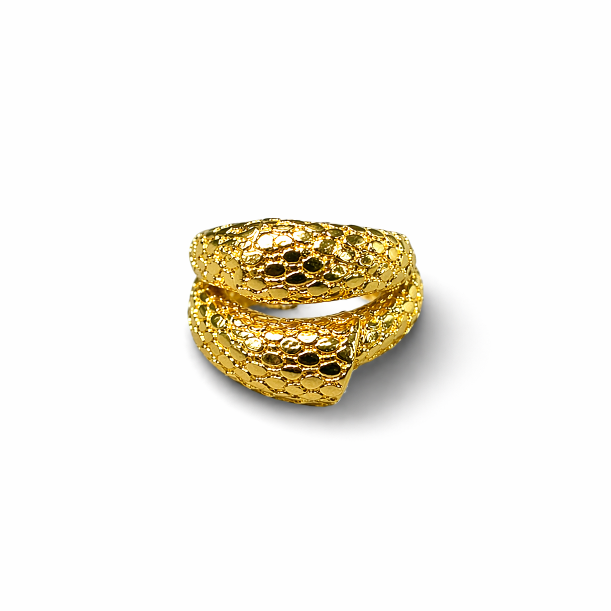 10K Gold Snake Skin Ring for Women