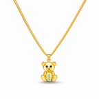 Cadena de oro de 10K con colgante de oso de peluche